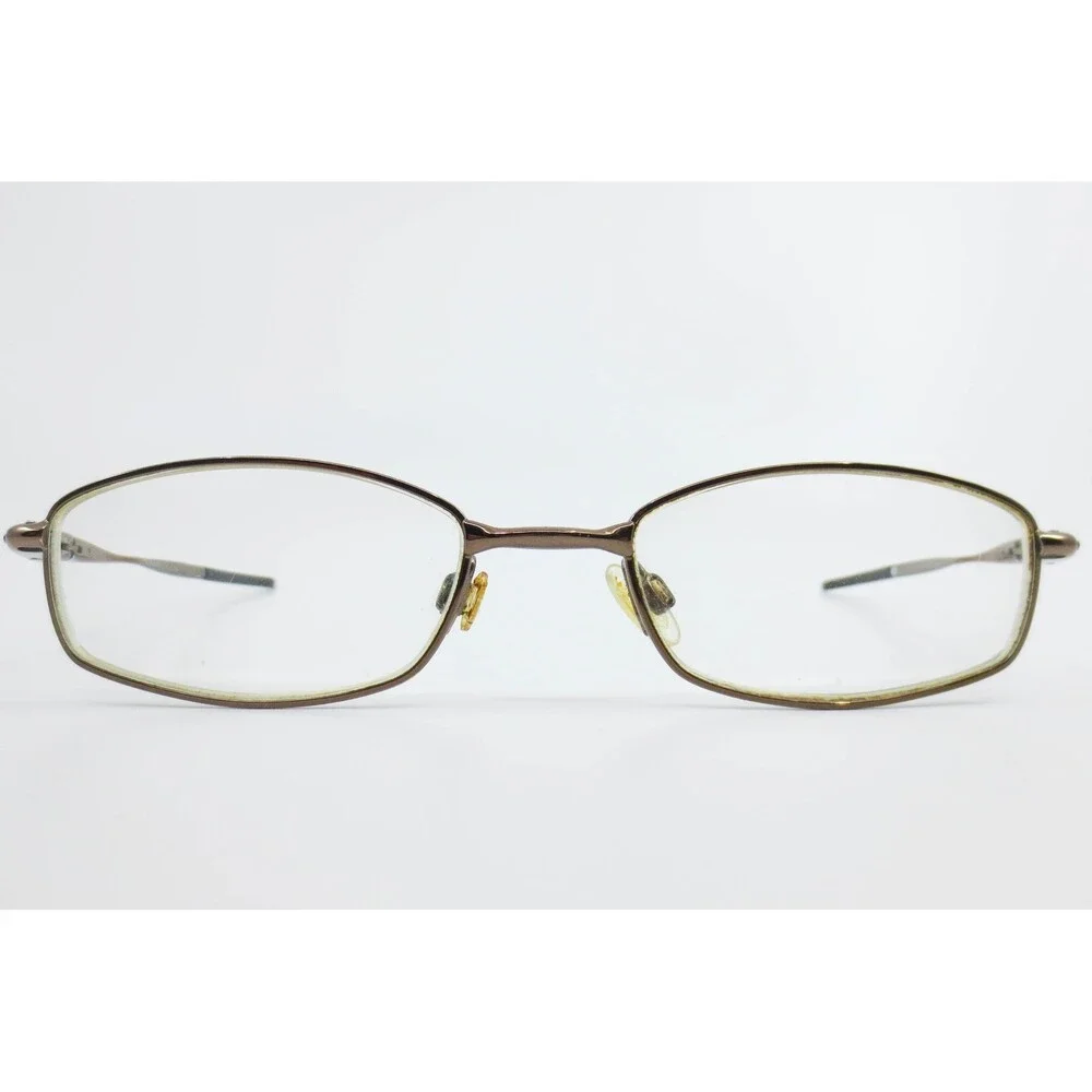 Oakley Kickstand 4.0 Brown Chrome Eyeglass Frames 52-19-131 Rectangular Metal